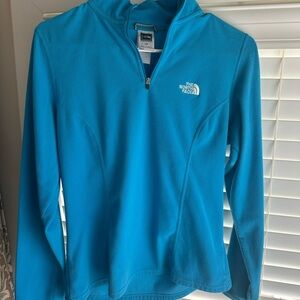 The North Face Women's Bright Teal Quarter-Zip Fleece Pullover